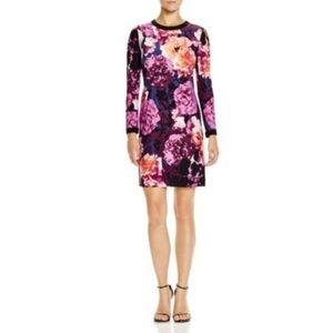Eliza J floral long sleeve fitted dress